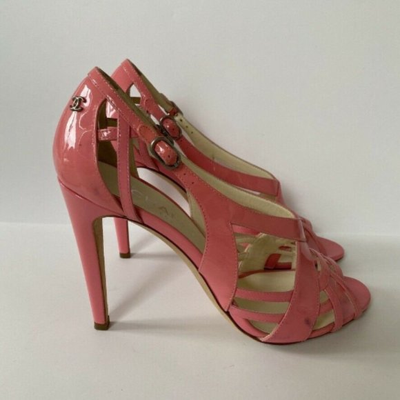Chanel Sandals Heels Pink  EU40 US9 - Picture 3 of 9